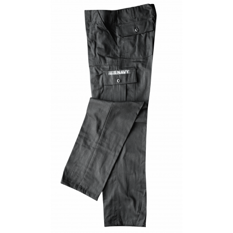 PANTALONE 6 TASCHE FELPATO NERO